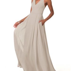 NWT Azazie taupe Mimi  bridesmaid dress